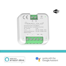 MODULO PULSANTE RELE WI-FI 12/24V - 2 CANALI DA INCASSO (TN-SBM2CL)