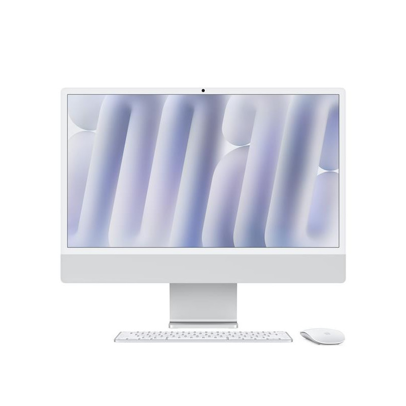 PC All In One - iMac 24" con display Retina 4,5K: Chip Apple M4 con CPU 10-core e GPU 10-core, 16GB, 256GB SSD - Argento