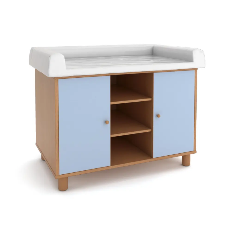 Mobile fasciatoio 3 ripiano + 2 antine 120x75x85h cm