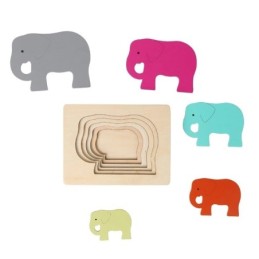 PUZZLE A STRATI- L'ELEFANTE