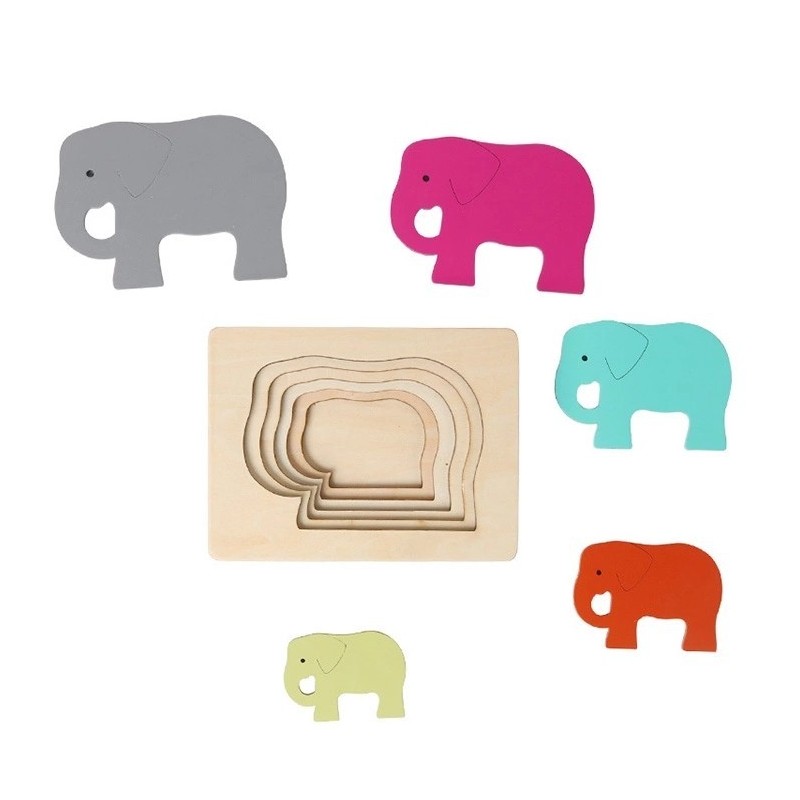 PUZZLE A STRATI- L'ELEFANTE PUZZLE A STRATI- L'ELEFANTE