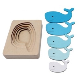 PUZZLE A STRATI- LA BALENA