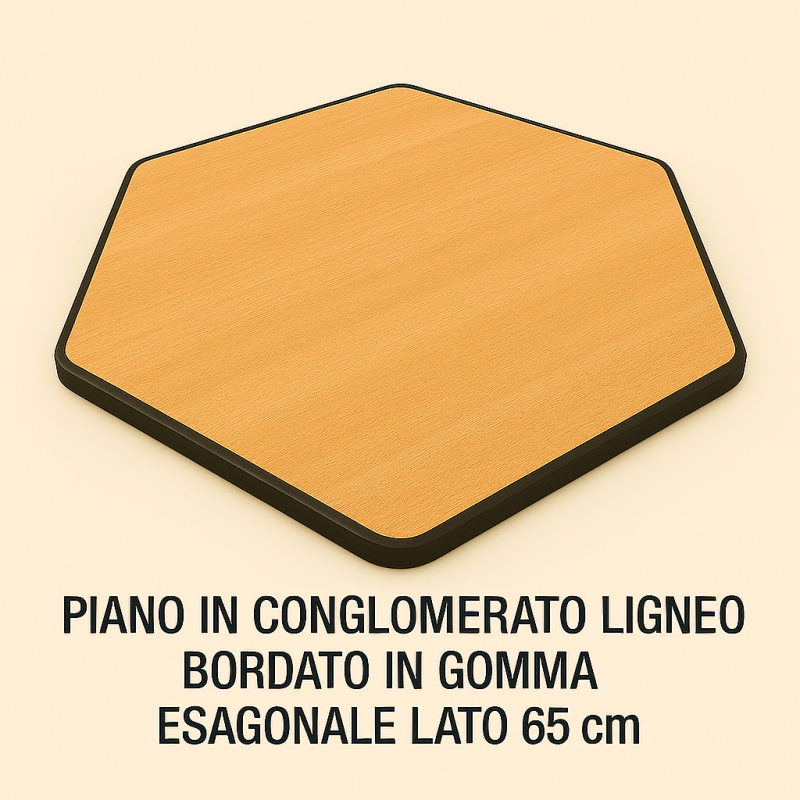 Piano esagonale colorato lato 65 cm