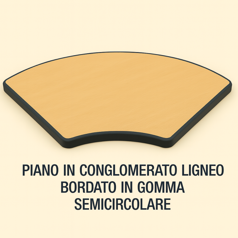 Piano semicircolare colorato
