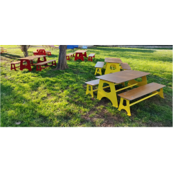 Kit tavolo + 2 panche nido Happy School
