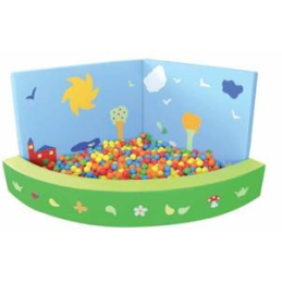 Piscina primavera angolare con bolle (500 palline)