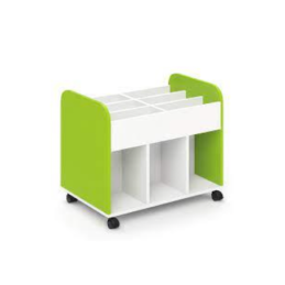 Carrello per libri e giochi su ruote